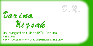 dorina mizsak business card